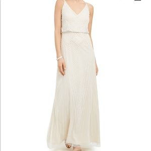 Adrianna Papell Party Dress 👗 (color Ivory)💖 size 10
